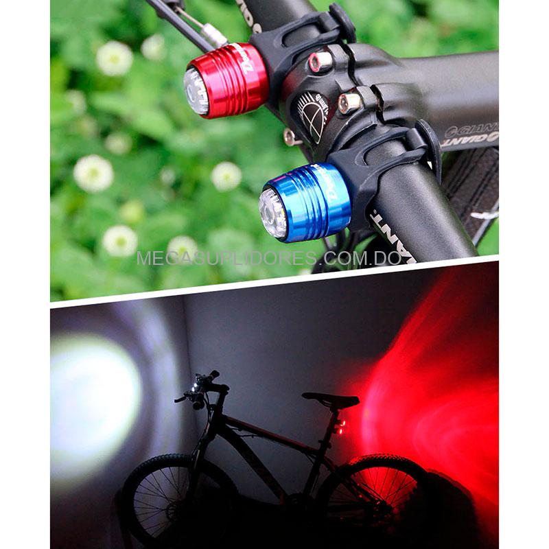 Luz Led para Bicicleta Recargable USB Impermeable Linterna Casco