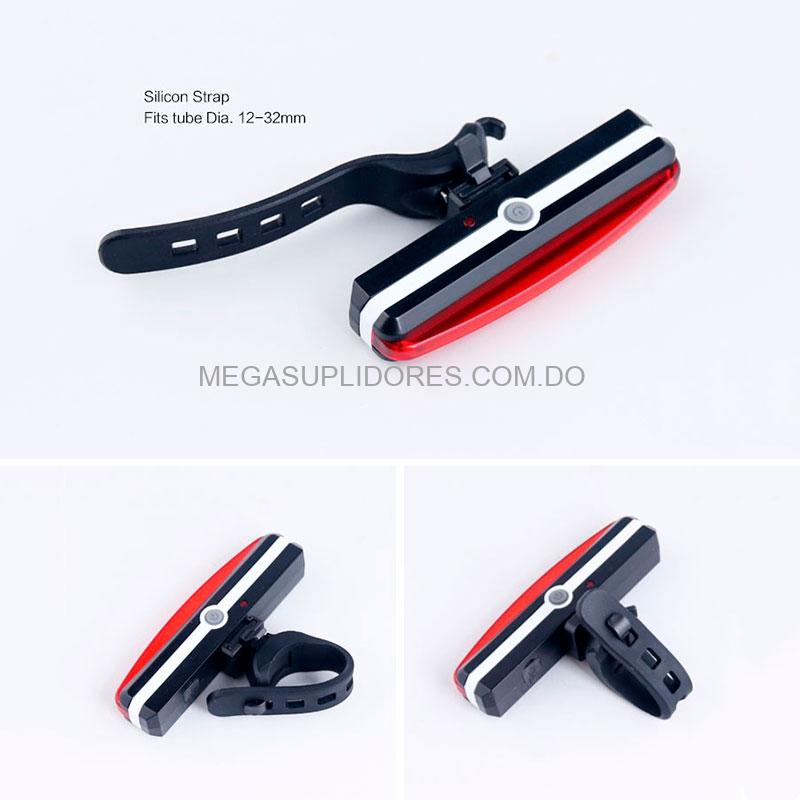 Luz Led para Bicicleta Recargable USB Impermeable Linterna Casco | Color Rojo