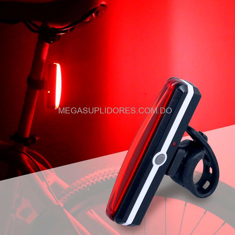 Luz Led para Bicicleta Recargable USB Impermeable Linterna Casco | Color Rojo