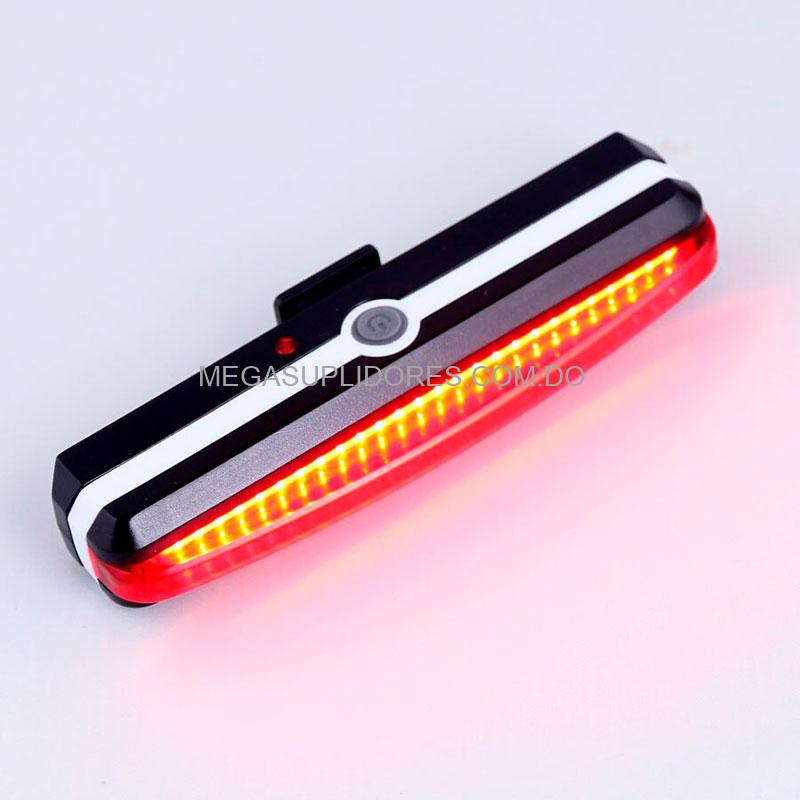 Luz Led para Bicicleta Recargable USB Impermeable Linterna Casco | Color Rojo