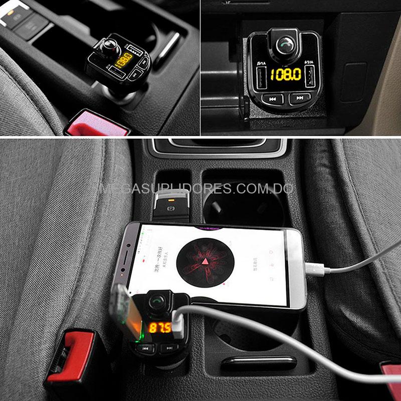 Transmisor FM | Modulador para Radio de Carro con Bluetooth | USB | Micro SD Y Auxiliar