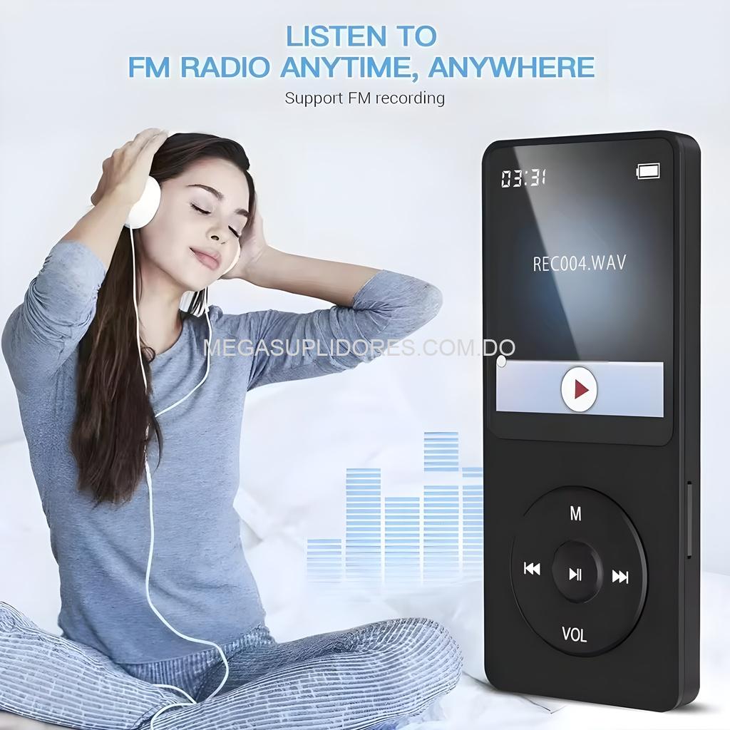 Reproductor MP3 Bluetooth – MP4 con Pantalla, Radio FM, Video y Grabadora de Voz