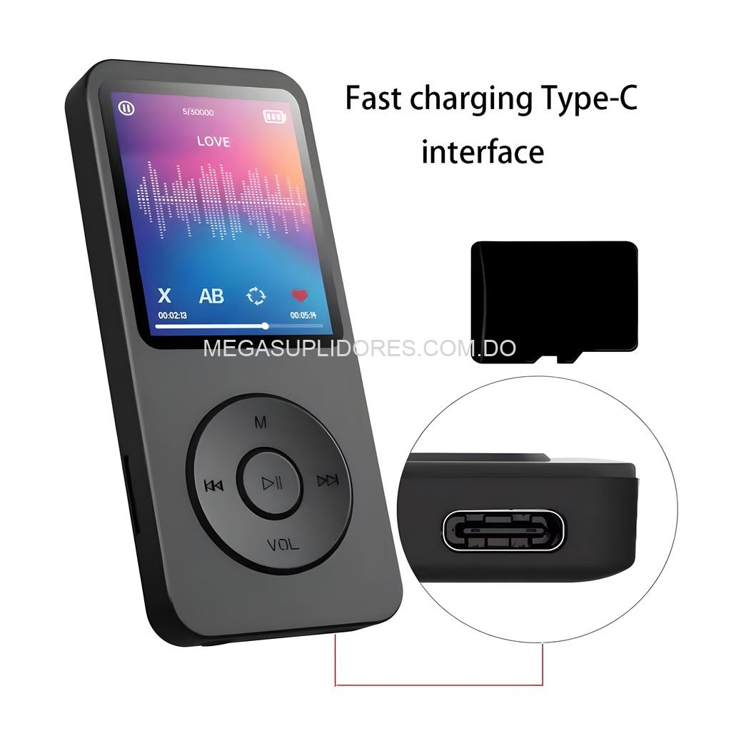 Reproductor MP3 Bluetooth – MP4 con Pantalla, Radio FM, Video y Grabadora de Voz