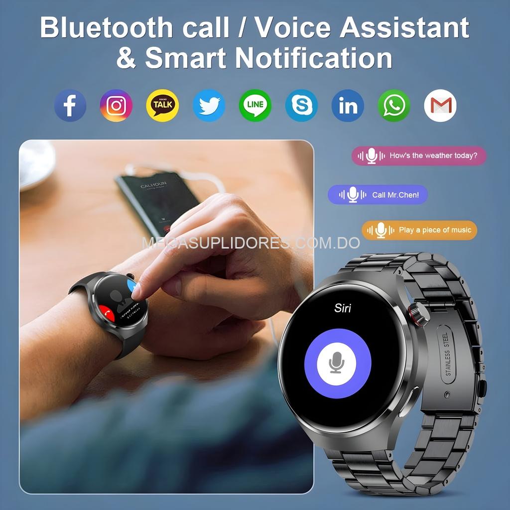 Reloj Inteligente – Pantalla HD - NFC - Llamadas - Smartwatch con Correas Intercambiables