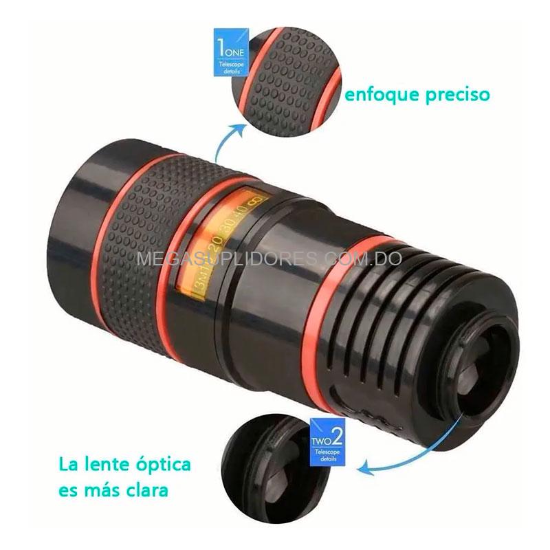 Lente Monocular 12x | Telescopio para Celulares Aumento 12x